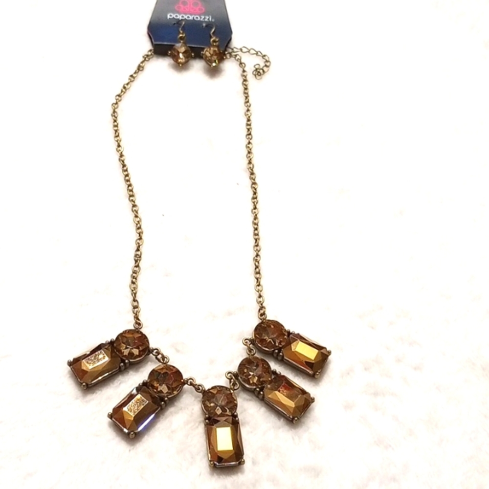 💐Celestial Royal Brass Necklace and Earring Set.💐